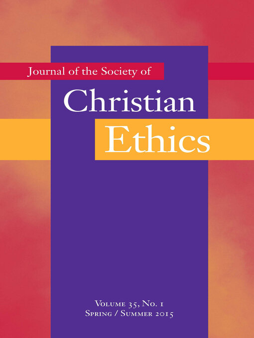 Title details for Journal of the Society of Christian Ethics, Volume 35, No. 1 by Mark Allman - Wait list